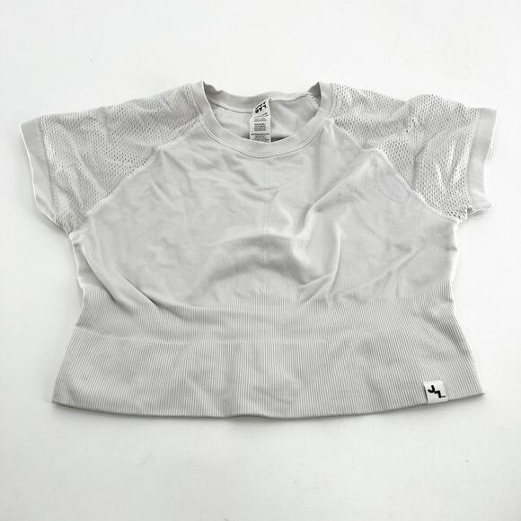 JoyLab Cream Cropped Workout Top XL - Picture 2 of 4